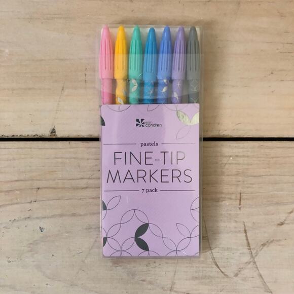 Erin Condren NEW Fine Tip Markers Pastels 7 Pack - Picture 1 of 3